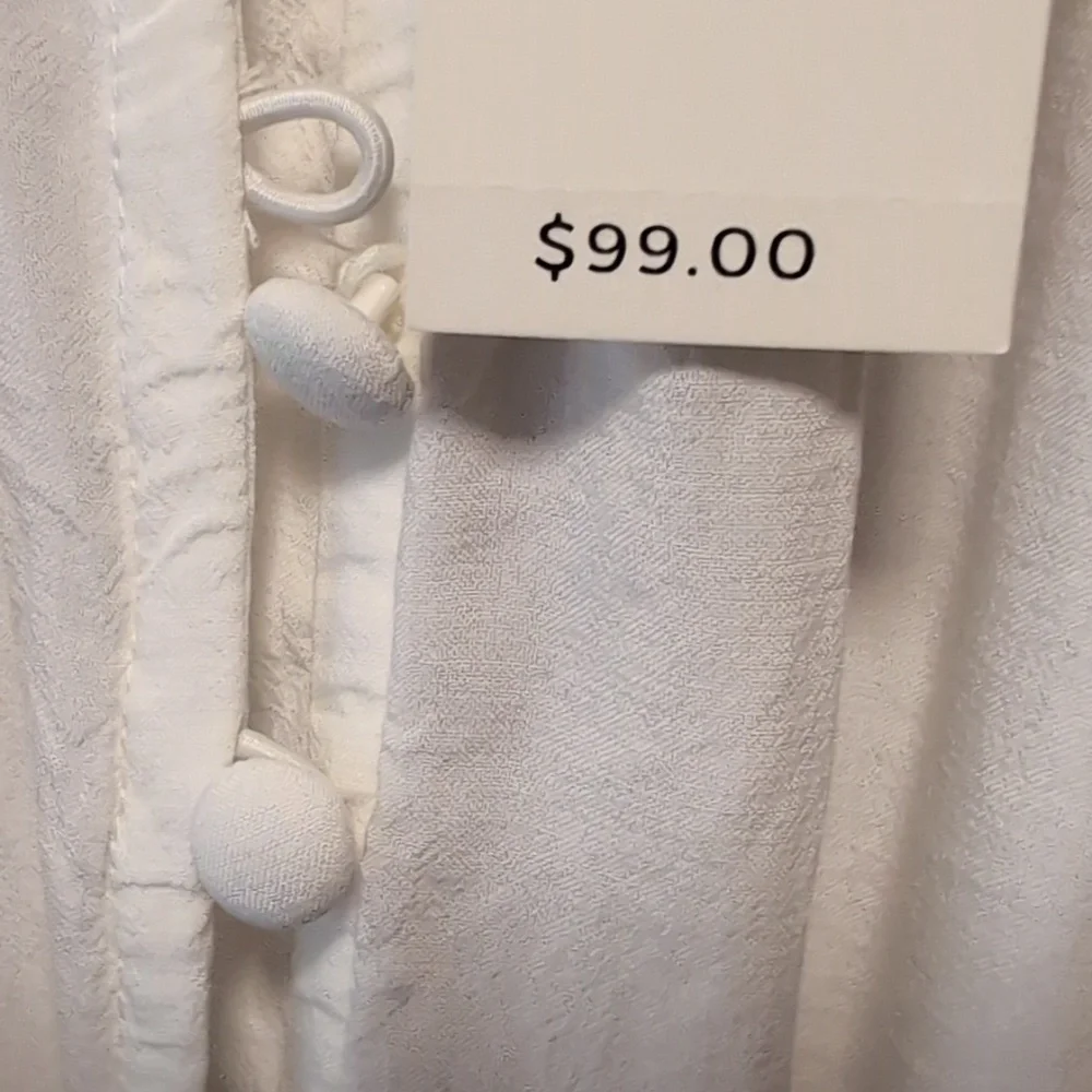 Chico’s Boho Embroidered White Blouse Sheer Lace Sleeves NWT - Picture 5 of 5